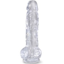 KING COCK - CLEAR PÉNIS RÉALISTE AVEC BOULES 16.5 CM TRANSPARENT