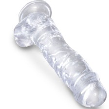 KING COCK - CLEAR PÊNIS REALÍSTICO COM BOLAS 16.5 CM TRANSPARENTE