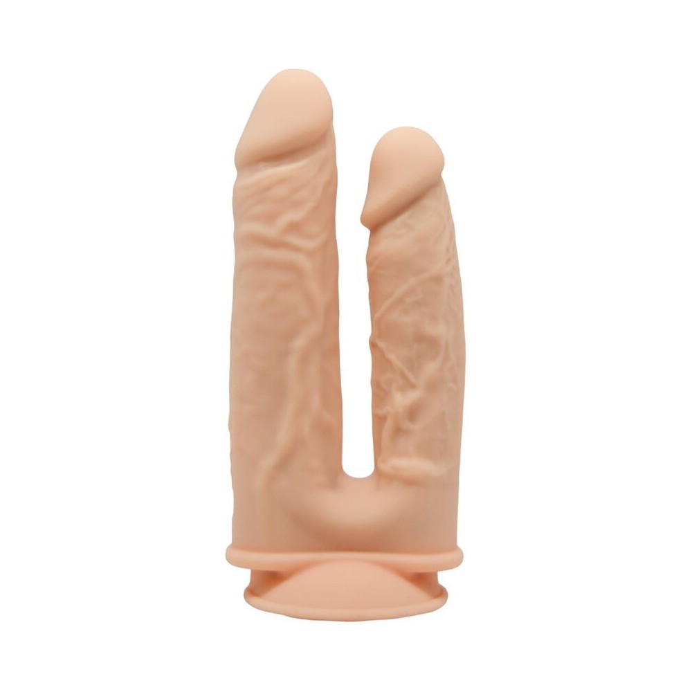 SILEXD - MODELL 1 REALISTISCHER PENIS-DOPPELPENETRATIONSVIBRATOR PREMIUM SILEXPAN SILIKON FERNBEDIENUNG 17.5 / 19.5 CM