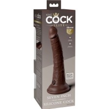 KING COCK - ELITE GODE RÉALISTE EN SILICONE 17.8 CM MARRON