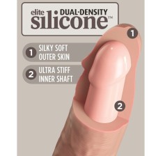 KING COCK - ELITE VIBRADOR DILDO REALÍSTICO E CONTROLE REMOTO DE SILICONE 17.8 CM