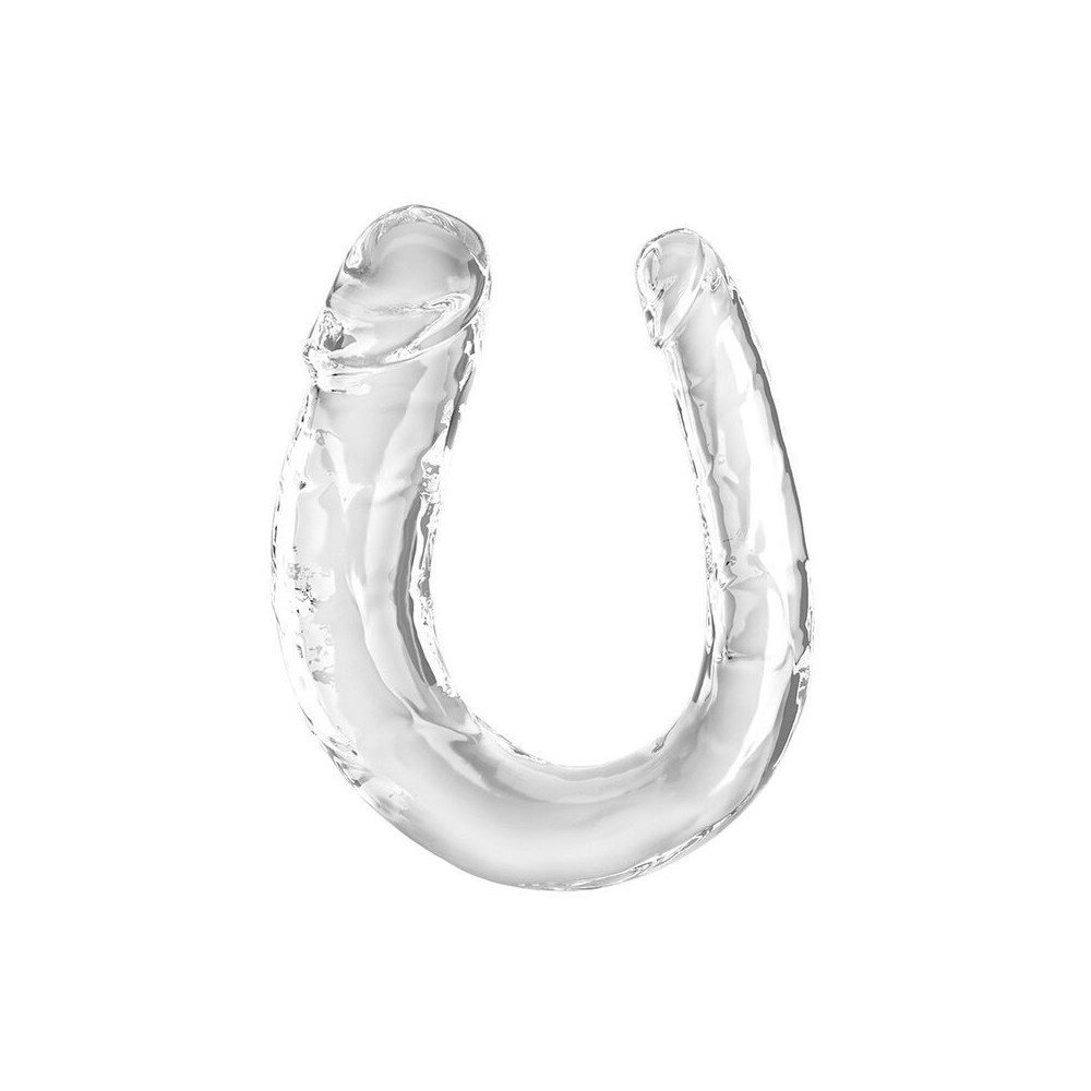 KING COCK - DOUBLE TROUBLE DOPPIO DILDO 33 CM TRASPARENTE