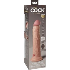 KING COCK - ELITE VIBRADOR DILDO REALÍSTICO E CONTROLE REMOTO DE SILICONE 23 CM