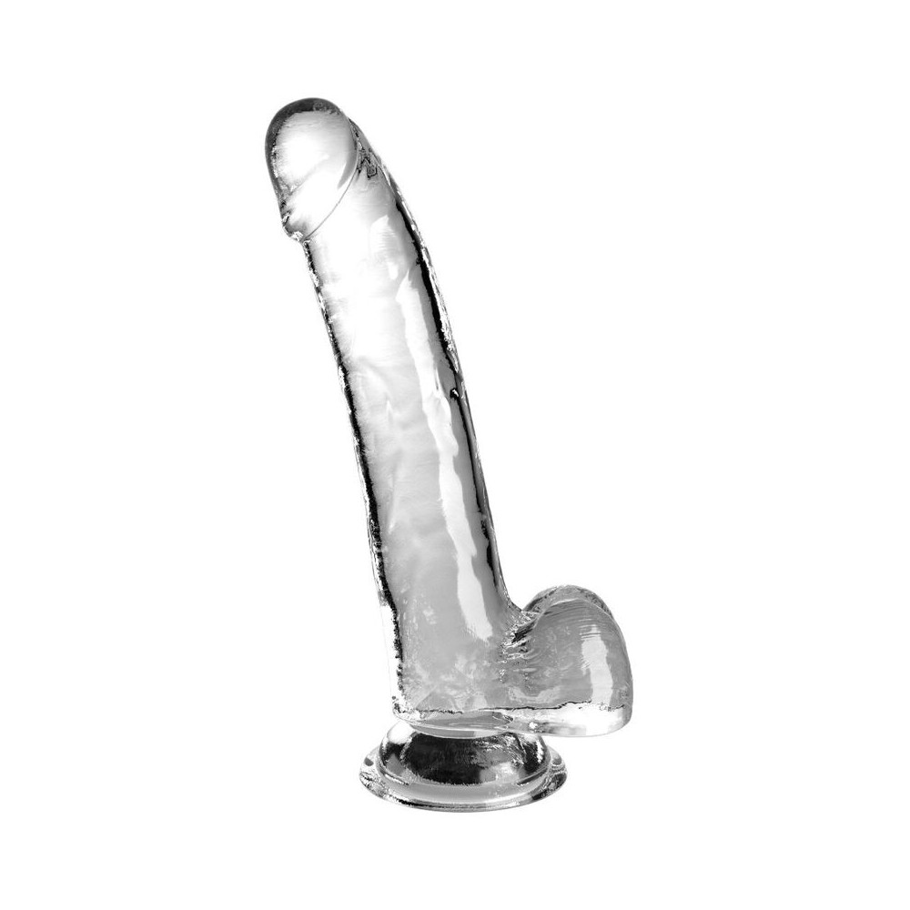 KING COCK - CLEAR DILDO COM TESTÍCULOS 20.3 CM TRANSPARENTE