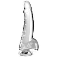 KING COCK - CLEAR DILDO CON TESTICOLI 15.2 CM TRASPARENTE