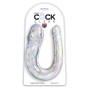 KING COCK - DOUBLE TROUBLE DOUBLE GODE 44 CM TRANSPARENT