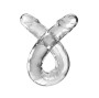 KING COCK - DOUBLE TROUBLE DOUBLE GODE 46 CM TRANSPARENT