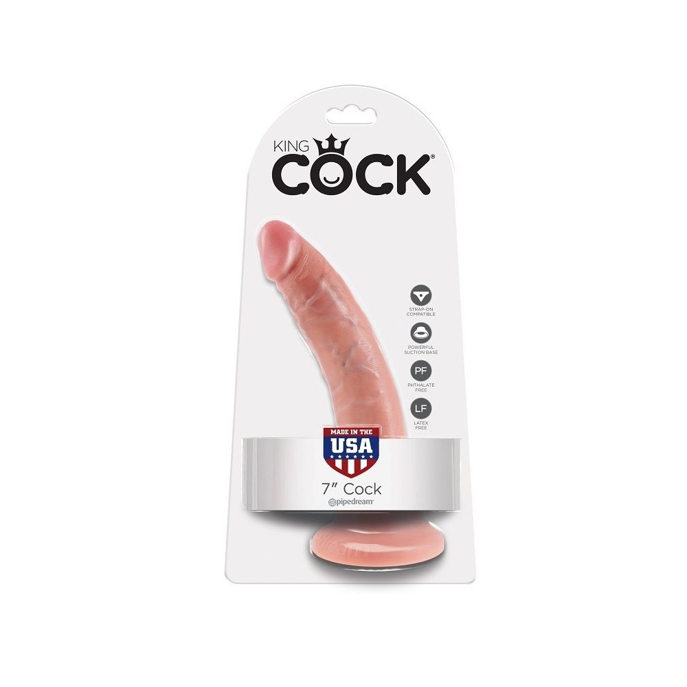 KING COCK - 7 CARNE DE DILDO 17.8 CM