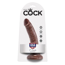 KING COCK - 7 DILDO CIOCCOLATO 17.8 CM