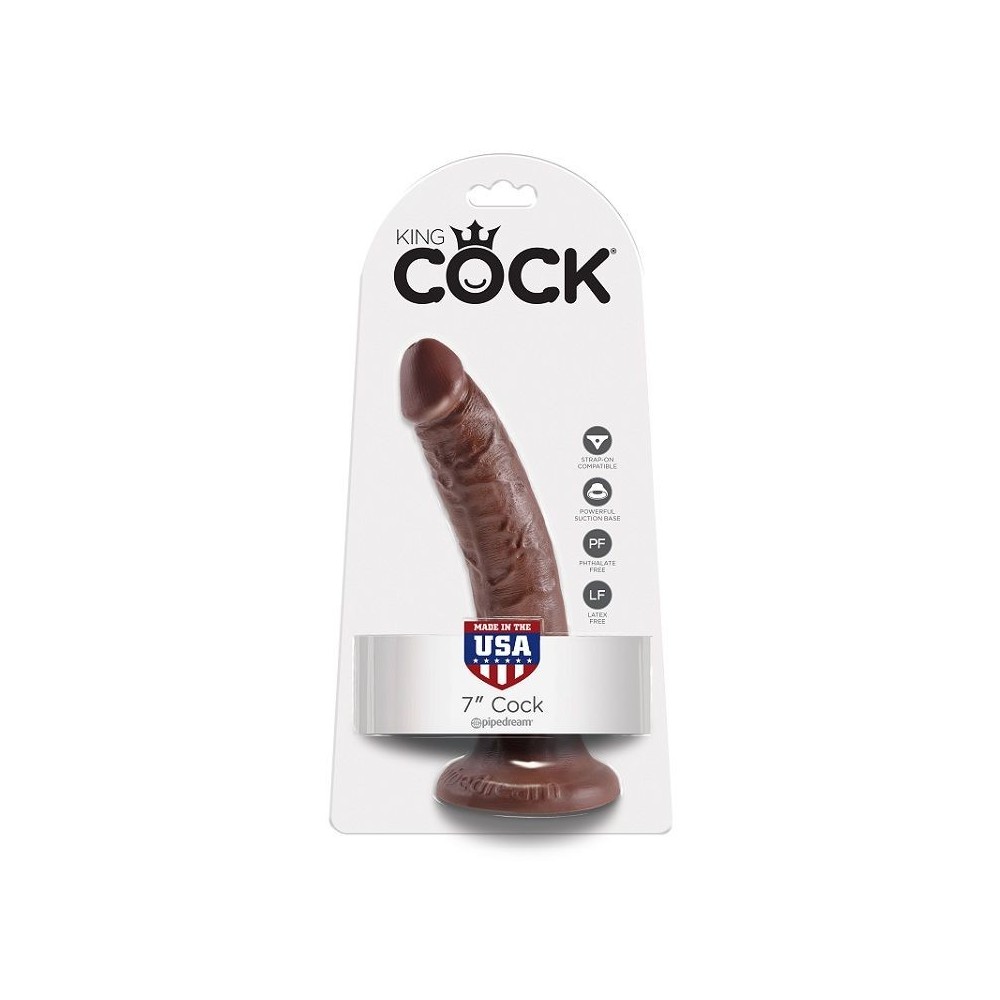 KING COCK - 7 DILDO CIOCCOLATO 17.8 CM