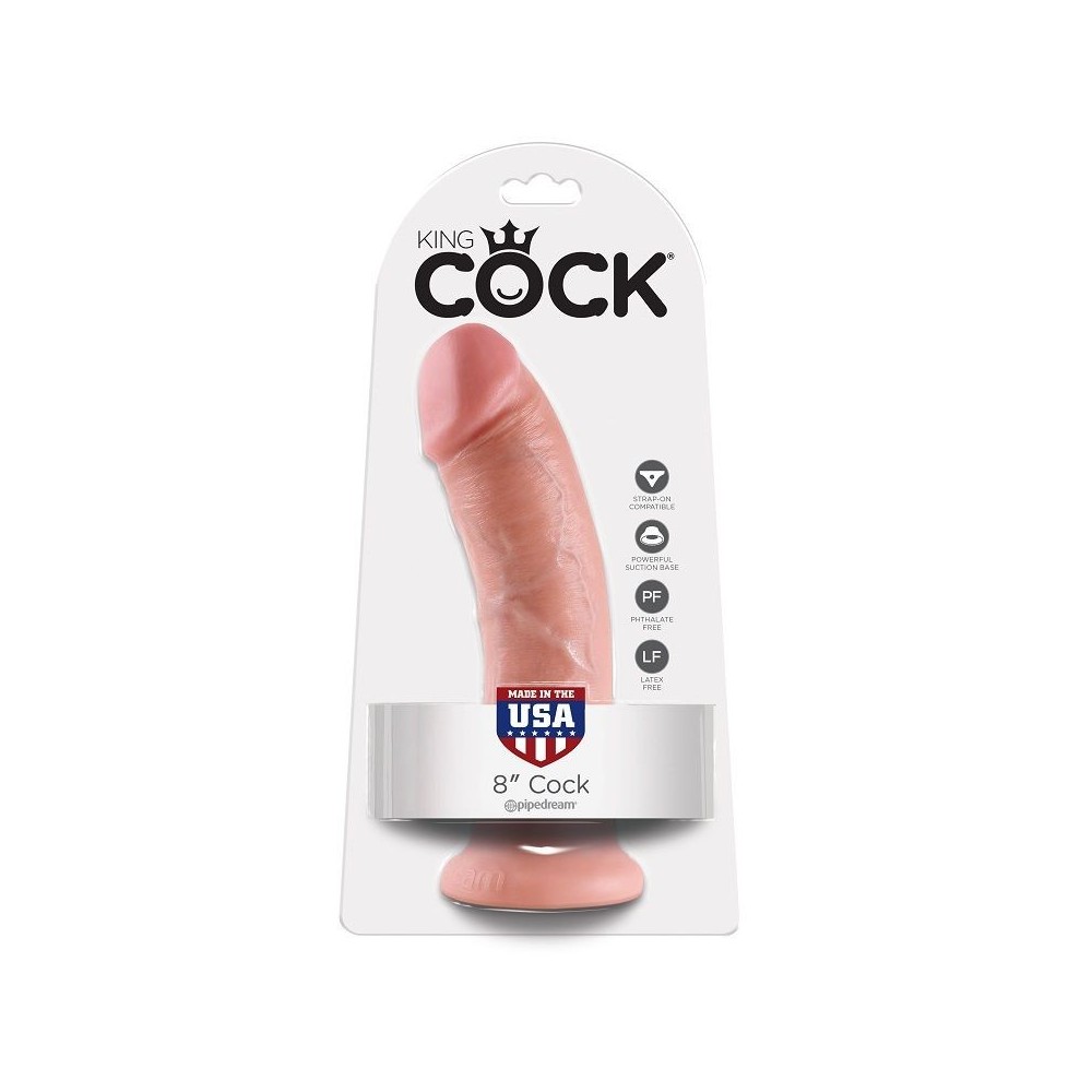 KING COCK - 8 CARNE DE DILDO 20.3 CM