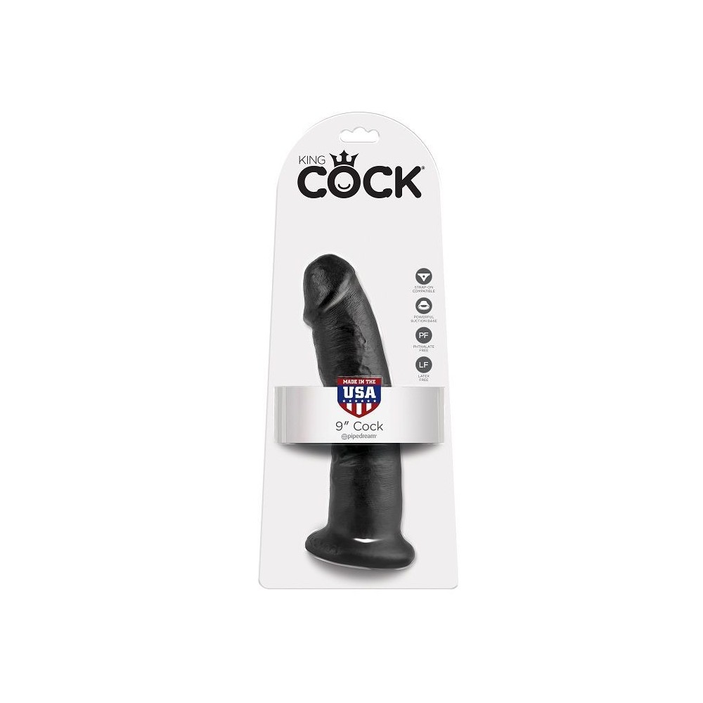 KING COCK - 9 DILDO BLACK 22.9 CM