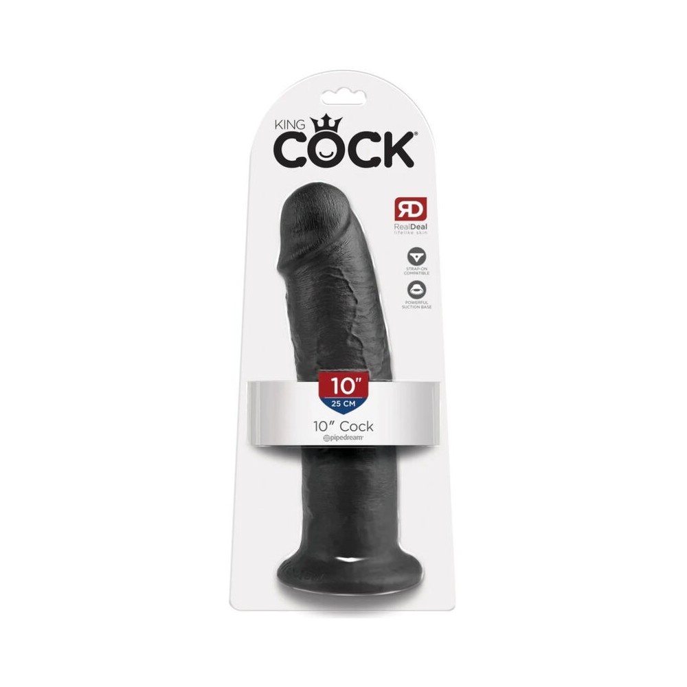 KING COCK - 10 DILDO BLACK 25 CM