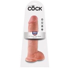 KING COCK - 11 CARNE DE DILDO COM BOLAS 28 CM