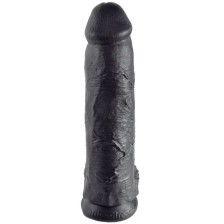 KING COCK - 12 DILDO NERO CON SFERE 30.48 CM