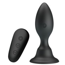 MR PLAY - PLUG ANAL COM CONTROLE REMOTO VIBRAO PRETO