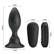 MR PLAY - PLUG ANAL COM CONTROLE REMOTO VIBRAO PRETO