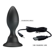 MR PLAY - ANAL PLUG WITH VIBRATION BLACK REMOTE CONTROL