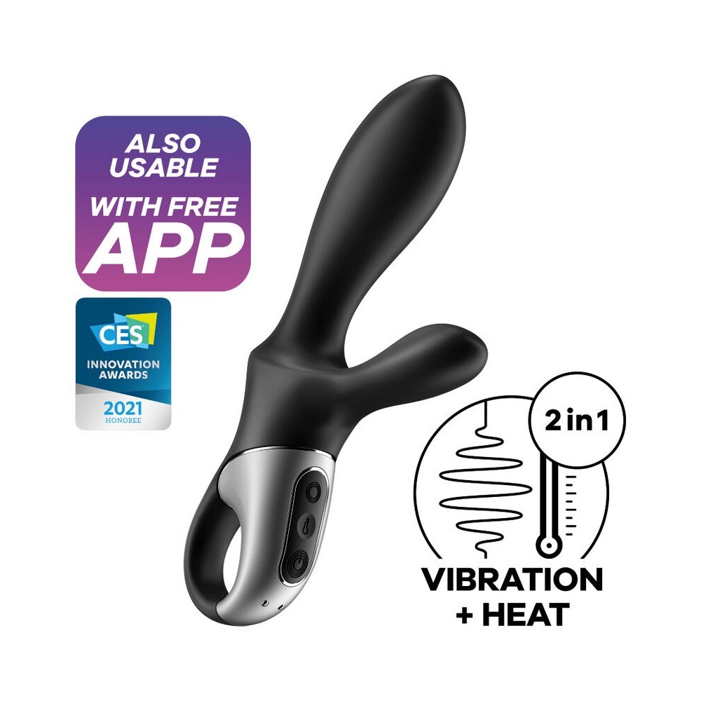 SATISFYER - APPLICATION HEAT CLIMAX+ VIBRATEUR ANAL NOIR