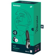 SATISFYER - APLICATIVO VIBRADOR ANAL HOT PASSION PRETO