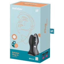 SATISFYER - ROTATOR PLUG 2+ VIBRIERENDE PLUGAPP SCHWARZ