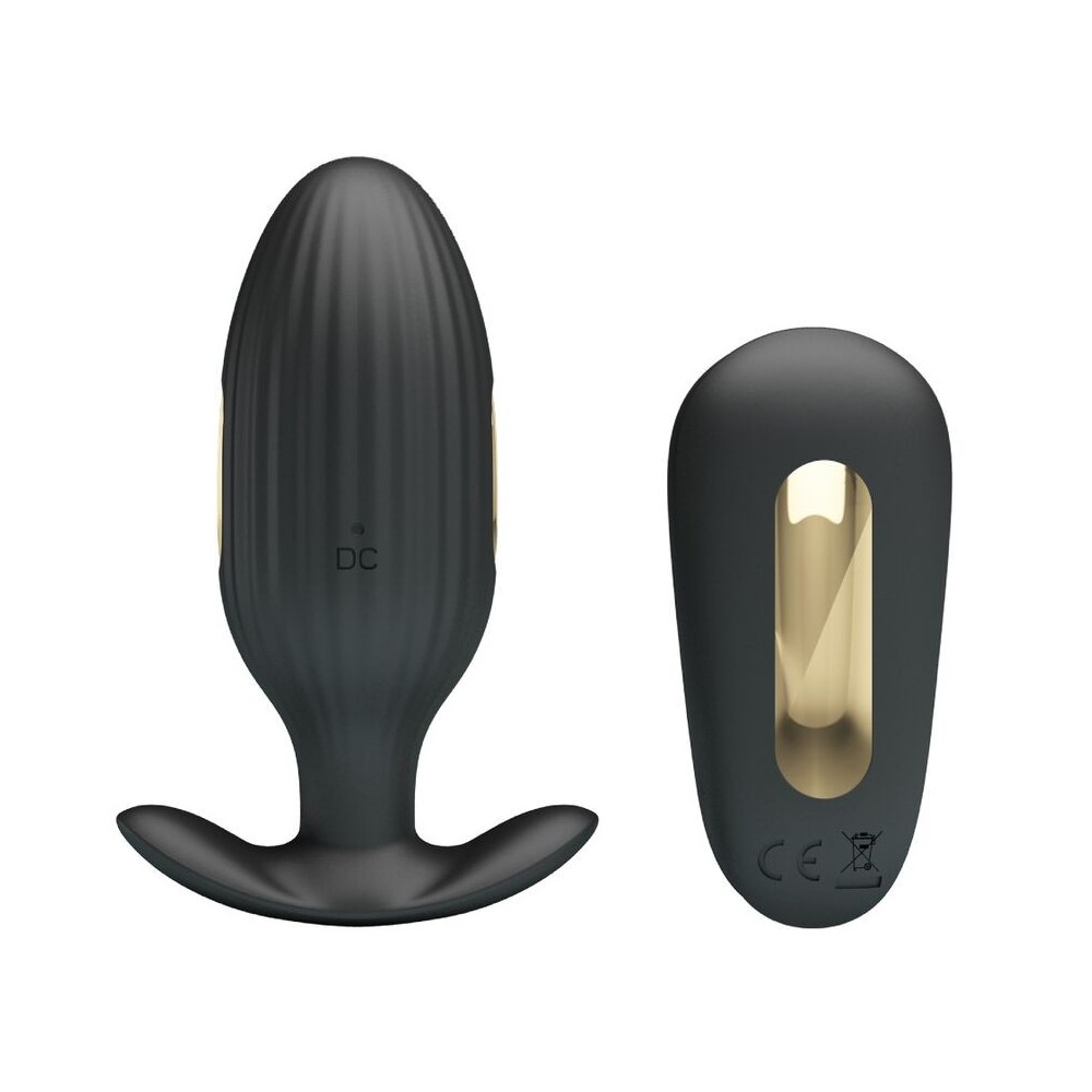 PRETTY LOVE - KELLY PLUG ANAL RECHARGEABLE VIBRATOR BLACK