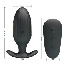 PRETTY LOVE - VIBRATEUR ANAL RECHARGEABLE KELLY PLUG NOIR