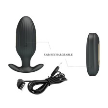 PRETTY LOVE - KELLY PLUG ANAL RECHARGEABLE VIBRATOR BLACK