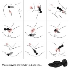 ARMONY - VIBRATOR & ANAL PLUG REMOTE CONTROL BLACK