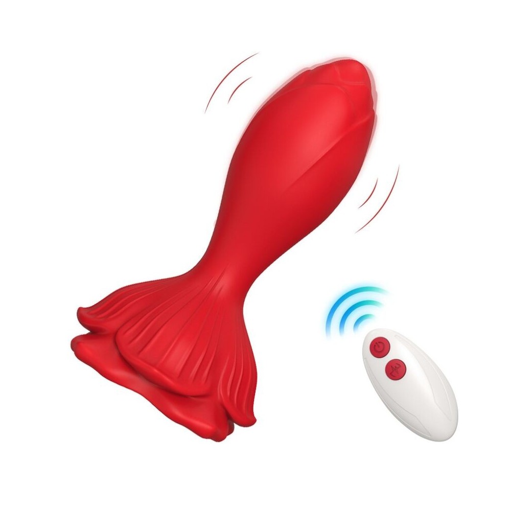 ARMONY - VIBRADOR ROSA E PLUG ANAL PEQUENO CONTROLE REMOTO VERMELHO