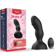 ARMONY - EXTREME A BLOOM ROSE VIBRATOR & ANAL PLUG REMOTE CONTROL BLACK