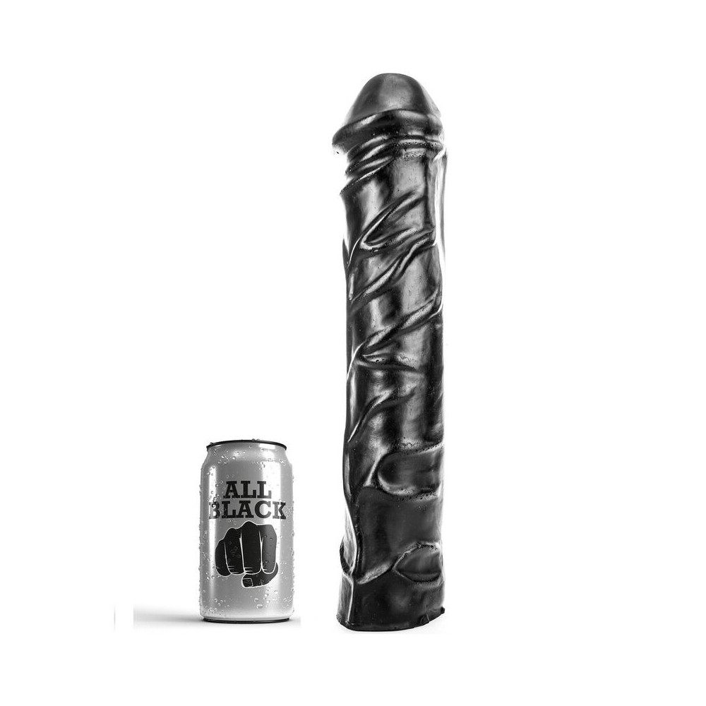 ALL BLACK - DILDO GIGANTE CON PUGNO MORBIDO 32 CM