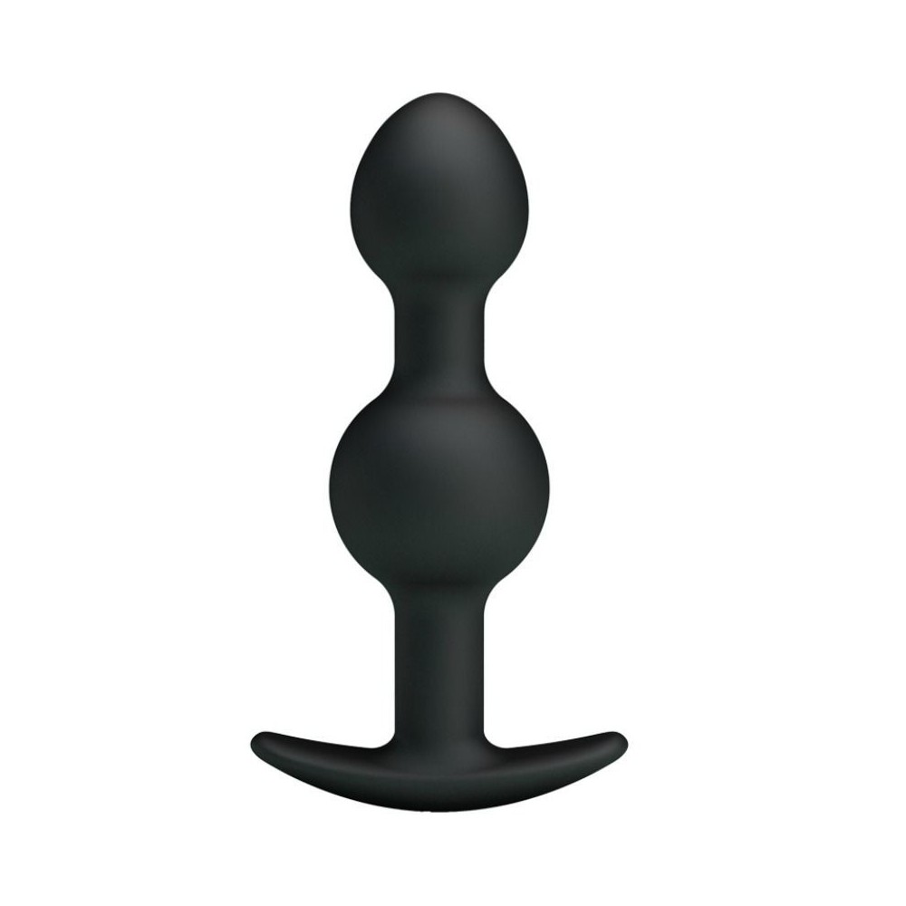 PRETTY LOVE - BALLES ANAL EN SILICONE SPÉCIALE STIMULATION 10.3 CM NOIRES