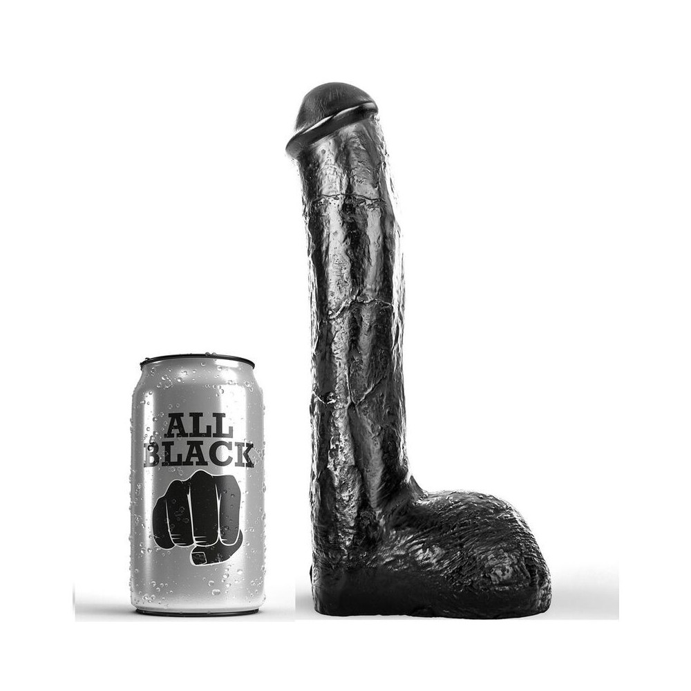 ALL BLACK - PENE ANALE REALISTICO 23 CM