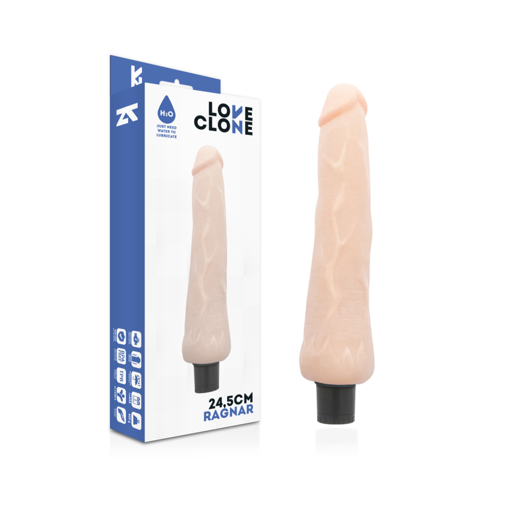 LOVECLONE - VIBRATORE AUTOLUBRIFICANTE RAGNAR 24.5 CM -O- 3.5 CM