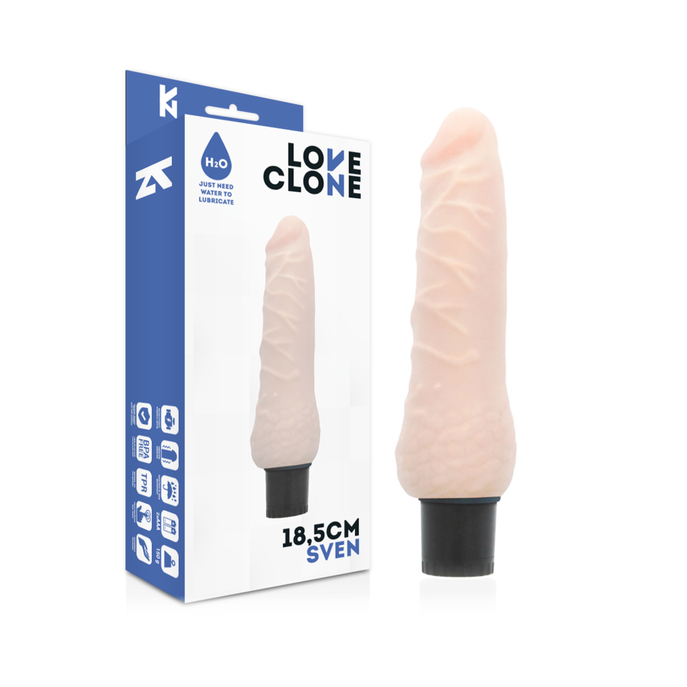 LOVECLONE - VIBRATEUR AUTOLUBRIFIANT SVEN 18.5 CM -O- 3.3 CM