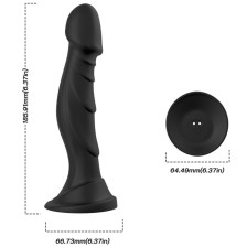 ARMONY - VIBRADOR DILDO E PLUG ANAL CONTROLE REMOTO PRETO