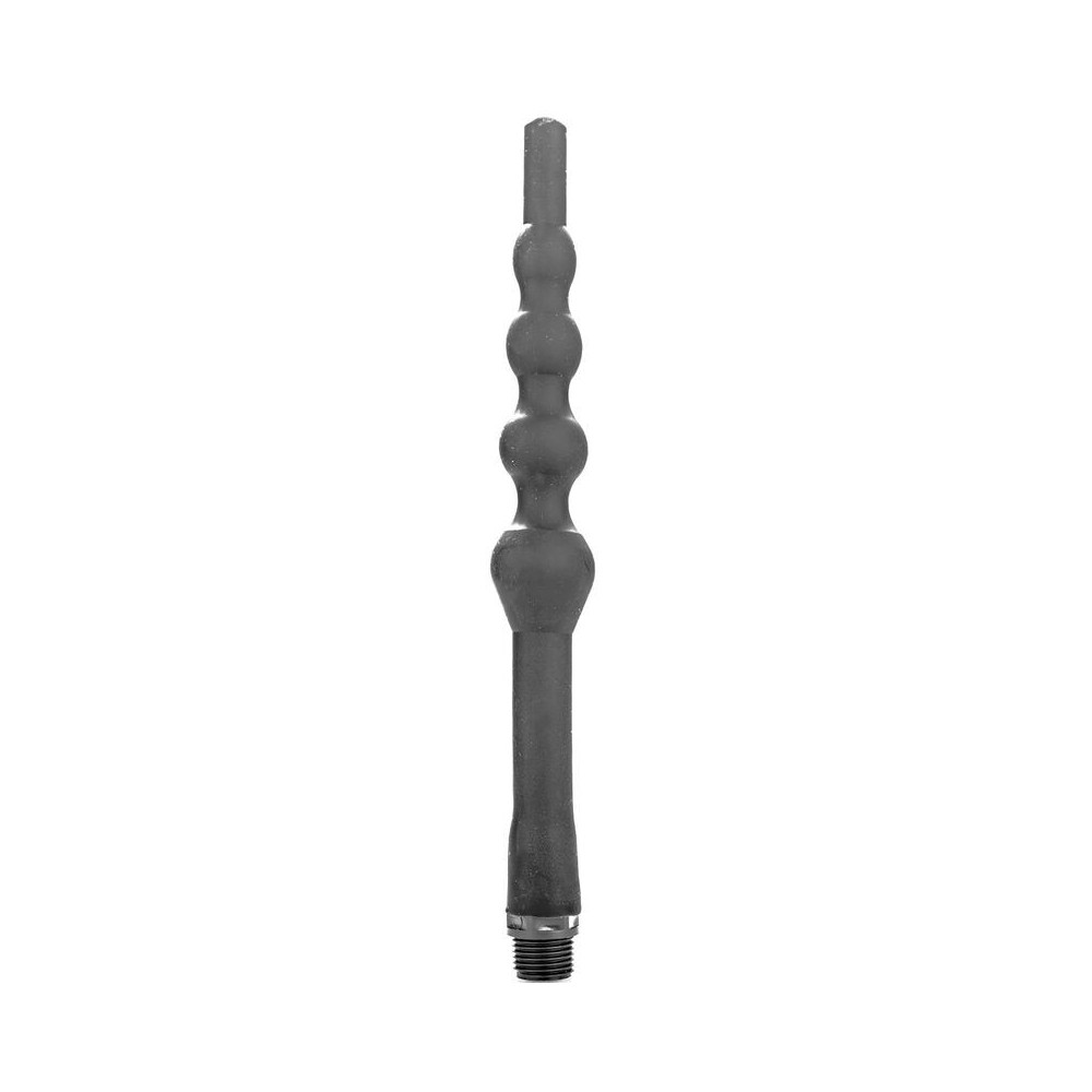 ALL BLACK - BEADED SHOWER ANAL SILICONE 27 CM