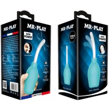 MR PLAY - DOUCHE EN CAOUTCHOUC BLEU POIRE ANAL