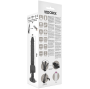 BASECOCK - VIBRADOR REALISTA CONTROLE REMOTO PRETO COM TESTÍCULOS 19.5 CM -O- 4 CM