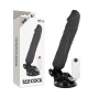 BASECOCK - VIBRADOR DE CONTROLE REMOTO REALÍSTICO PRETO 20 CM -O- 4 CM