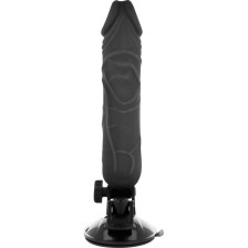 BASECOCK - VIBRADOR DE CONTROLE REMOTO REALÍSTICO PRETO 20 CM -O- 4 CM