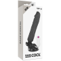 BASECOCK - VIBRADOR DE CONTROLE REMOTO REALÍSTICO PRETO 20 CM -O- 4 CM