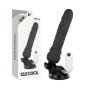 BASECOCK - VIBRADOR DE CONTROLE REMOTO REALISTA PRETO 19.5 CM -O- 4 CM