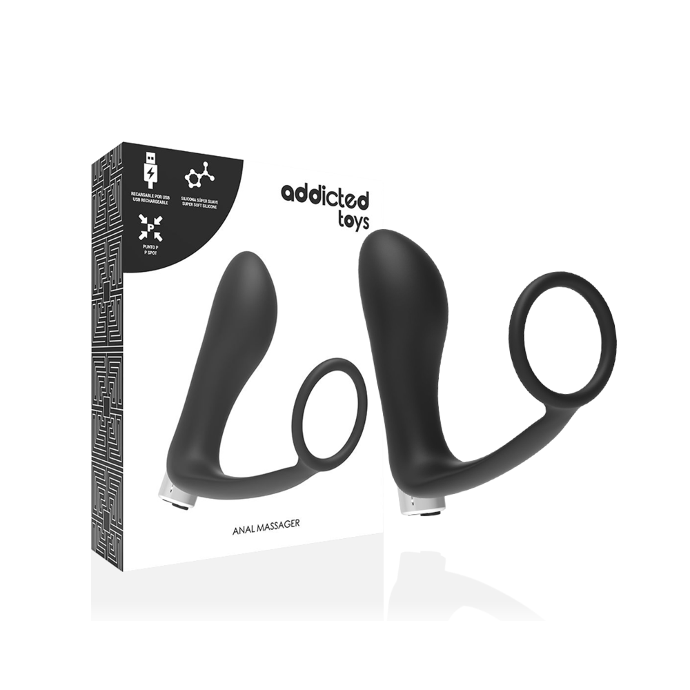 ADDICTED TOYS - VIBRATEUR PROSTATIQUE RECHARGEABLE MODÈLE 1 - NOIR