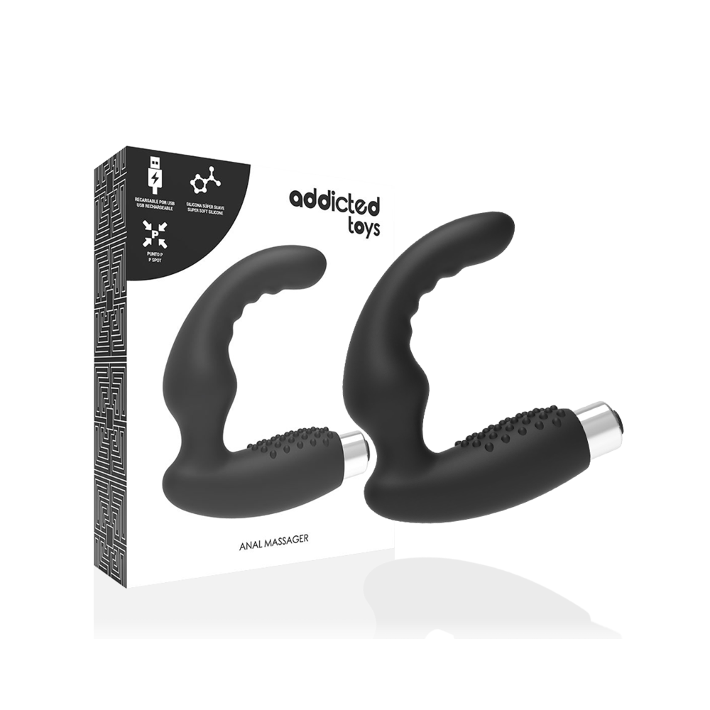 ADDICTED TOYS - PROSTATIC VIBRATOR RECHARGEABLE MODEL 2 - BLACK