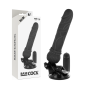 BASECOCK - CONTROLE REMOTO VIBRADOR REALÍSTICO BASECOCK PRETO 19,5 CM