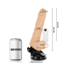 BASECOCK - VIBRADOR DE CONTROLE REMOTO NATURAL REALISTA 18.5 CM -O- 4CM