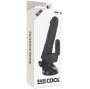 BASECOCK - VIBRATORE REALISTICO TELECOMANDO NERO 18.5 CM -O- 4CM