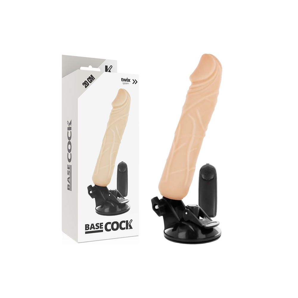 BASECOCK - VIBRADOR DE CONTROLE REMOTO NATURAL REALISTA 20 CM -O- 4 CM